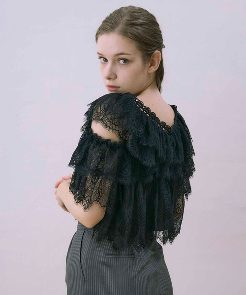 セール】【Luan】LACE BLOOM 2WAY BLOUSE/レースブラウス