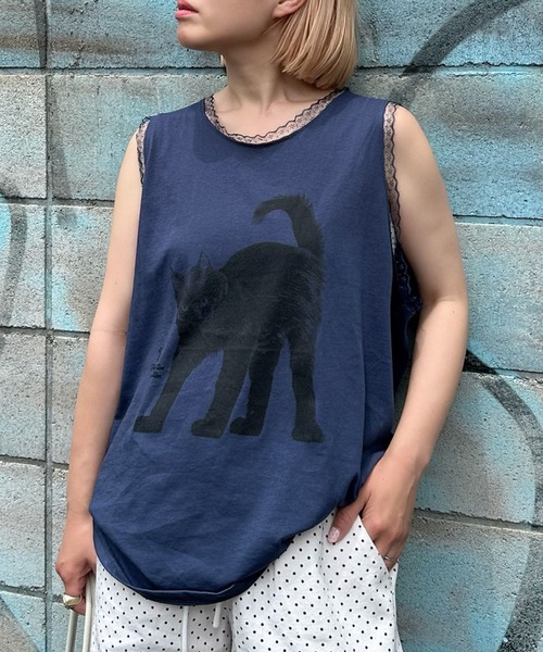 にゃーBIGタンク（Tシャツ/カットソー）｜Alley Tokyo（アリー