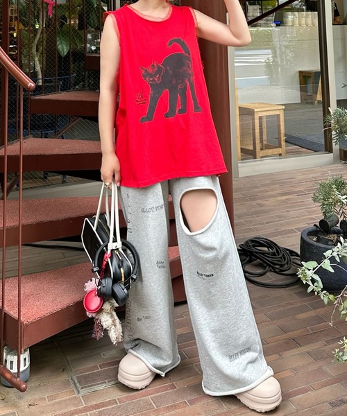 tシャツ にゃーBIGタンク レディース にゃーBIGタンク（Tシャツ/カットソー）｜Alley Tokyo（アリー