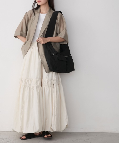 forksy.(フォルクシー)の「【forksy.】ビッグアウトポケットワンショルダーバッグ(ショルダーバッグ・レディース・ブラック/ライトベージュ・FREE)」の11枚目の写真