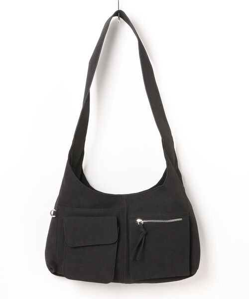 forksy.(フォルクシー)の「【forksy.】ビッグアウトポケットワンショルダーバッグ(ショルダーバッグ・レディース・ブラック/ライトベージュ・FREE)」の20枚目の写真