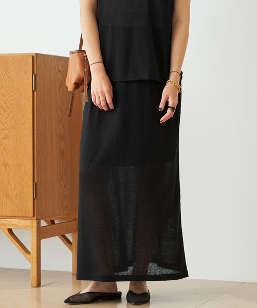 Plage silk/linen long スカート silk/linen long スカート（その他スカート）｜Plage