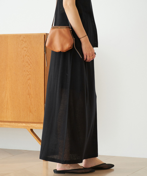 セール】silk/linen long スカート（スカート）｜Plage