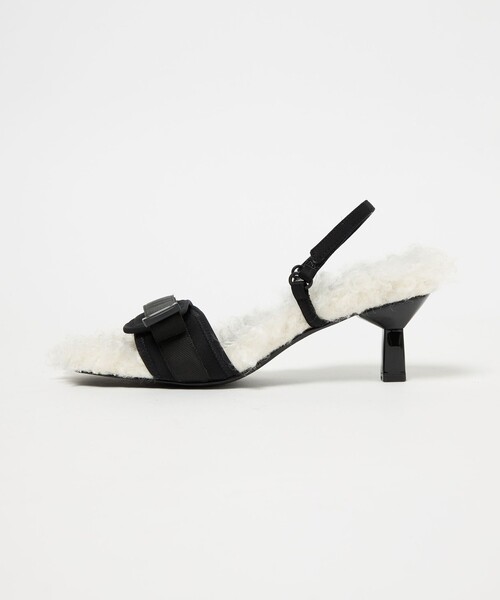 セール】＜SY＞ ヒールアップフェイクファー サンダル55↑（サンダル