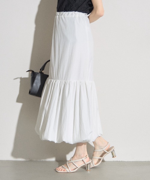 tocco closet（トッコ　クローゼット）の「【ZOZO限定】ナチュラルシャカバルーンスカート（スカート・レディース・ピンク/オフホワイト/ブラック・M）」の9枚目の写真