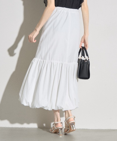 tocco closet（トッコ　クローゼット）の「【ZOZO限定】ナチュラルシャカバルーンスカート（スカート・レディース・ピンク/オフホワイト/ブラック・M）」の10枚目の写真