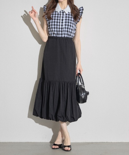 tocco closet（トッコ　クローゼット）の「【ZOZO限定】ナチュラルシャカバルーンスカート（スカート・レディース・ピンク/オフホワイト/ブラック・M）」の11枚目の写真