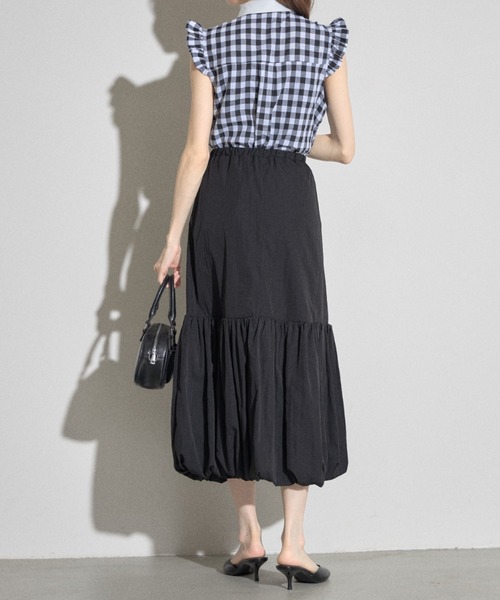 tocco closet（トッコ　クローゼット）の「【ZOZO限定】ナチュラルシャカバルーンスカート（スカート・レディース・ピンク/オフホワイト/ブラック・M）」の13枚目の写真