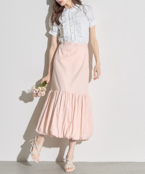 tocco closet（トッコ　クローゼット）の「【ZOZO限定】ナチュラルシャカバルーンスカート（スカート・レディース・ピンク/オフホワイト/ブラック・M）」の20枚目の写真