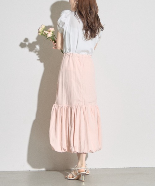 tocco closet（トッコ　クローゼット）の「【ZOZO限定】ナチュラルシャカバルーンスカート（スカート・レディース・ピンク/オフホワイト/ブラック・M）」の22枚目の写真