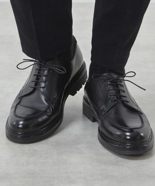 MEN'S MELROSE(メンズメルローズ)の「ラウンドUチップレザーシューズ(ドレスシューズ・メンズ・ブラック/ブラウン/ブラック系その他・26.0cm/27.0cm/25.0cm)」の2枚目の写真