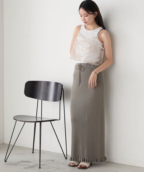 forksy.】チュールフラワー刺繍キャミビスチェ forksy.│MONO