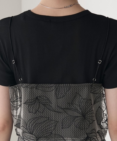 forksy.】チュールフラワー刺繍キャミビスチェ forksy.│MONO