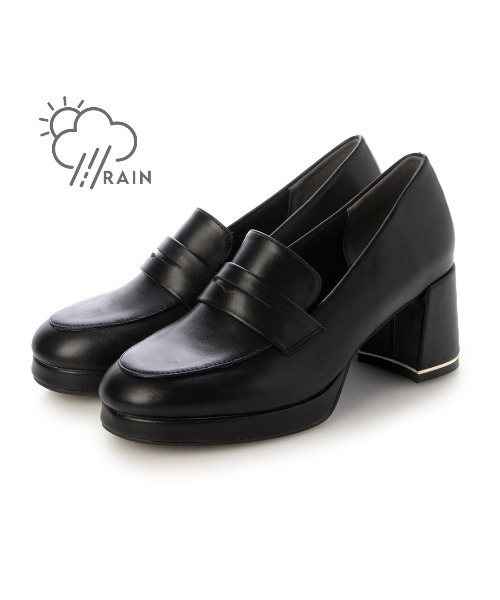 EVOL(イーボル)の「【晴雨兼用・ふかふか】ストームラウンド6.5cmコインローファー IZ5785(レインシューズ・レディース・ブラウン/ブラック/ブラック系その他・22.0cm/22.5cm/23.0cm/23.5cm/24.0cm/24.5cm)」の7枚目の写真