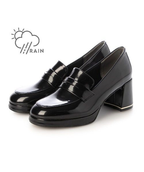 EVOL(イーボル)の「【晴雨兼用・ふかふか】ストームラウンド6.5cmコインローファー IZ5785(レインシューズ・レディース・ブラウン/ブラック/ブラック系その他・22.0cm/22.5cm/23.0cm/23.5cm/24.0cm/24.5cm)」の12枚目の写真