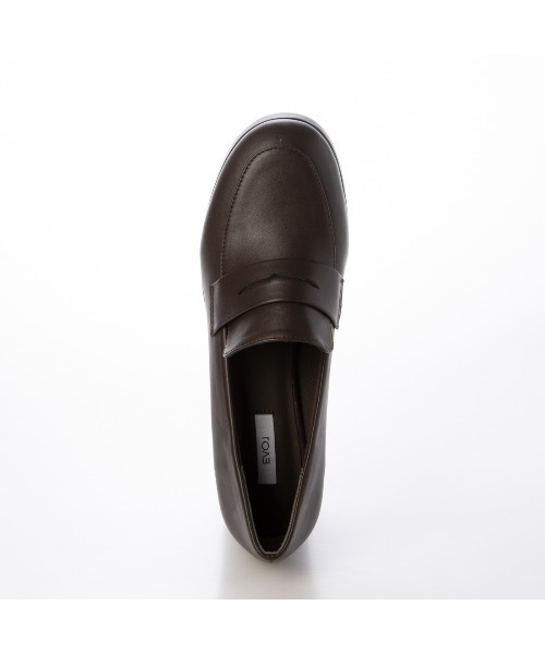 EVOL(イーボル)の「【晴雨兼用・ふかふか】ストームラウンド6.5cmコインローファー IZ5785(レインシューズ・レディース・ブラウン/ブラック/ブラック系その他・22.0cm/22.5cm/23.0cm/23.5cm/24.0cm/24.5cm)」の20枚目の写真