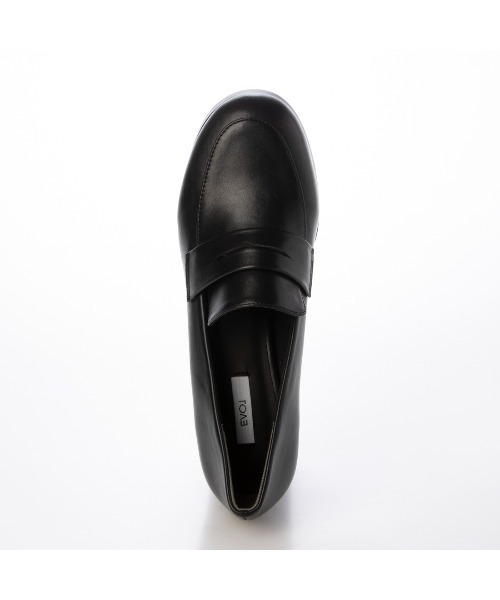 EVOL(イーボル)の「【晴雨兼用・ふかふか】ストームラウンド6.5cmコインローファー IZ5785(レインシューズ・レディース・ブラウン/ブラック/ブラック系その他・22.0cm/22.5cm/23.0cm/23.5cm/24.0cm/24.5cm)」の10枚目の写真