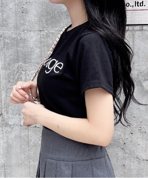 INGNI（イング）の「リボン付ラメ刺繍ロゴTシャツ（Tシャツ/カットソー・レディース・ブラック系1/ピンク系その他7/ホワイト系その他4/サックスブルー系6/ホワイト系その他5・M）」の18枚目の写真