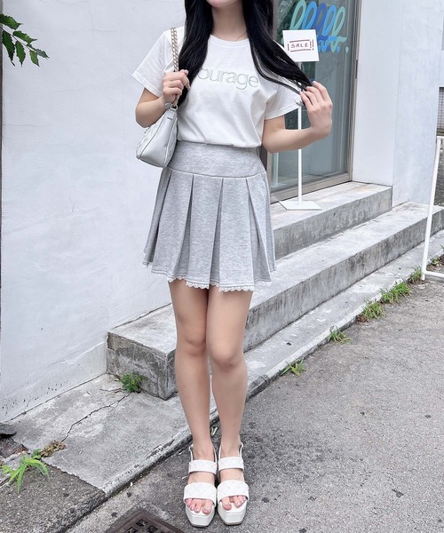 INGNI（イング）の「リボン付ラメ刺繍ロゴTシャツ（Tシャツ/カットソー・レディース・ブラック系1/ピンク系その他7/ホワイト系その他4/サックスブルー系6/ホワイト系その他5・M）」の15枚目の写真