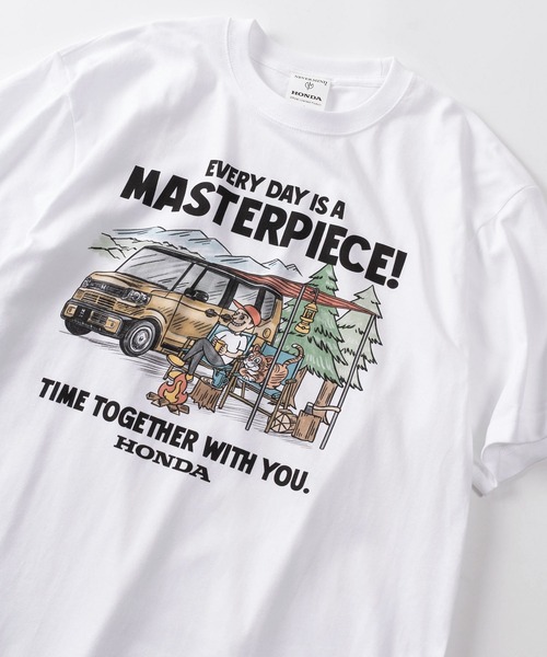 make a ray!(メイク ア レイ!)の「【89】【HONDA/ホンダ】アソートプリント クルーネック 半袖Tシャツ(Tシャツ/カットソー・メンズ・ホワイト系1/ホワイト系2/ホワイト系3/ホワイト系4/ホワイト系5/ホワイト系6/グレー系1/グレー系2/グレー系3/グレー系4/グレー系5/グレー系6・M/L/XL)」の2枚目の写真