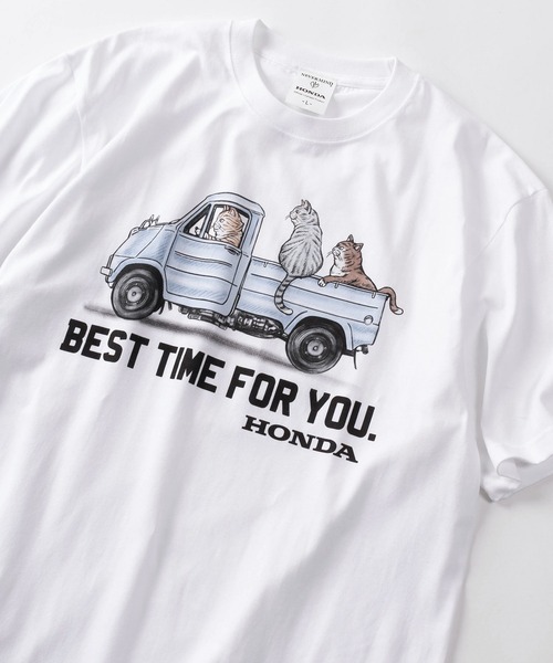 make a ray!(メイク ア レイ!)の「【89】【HONDA/ホンダ】アソートプリント クルーネック 半袖Tシャツ(Tシャツ/カットソー・メンズ・ホワイト系1/ホワイト系2/ホワイト系3/ホワイト系4/ホワイト系5/ホワイト系6/グレー系1/グレー系2/グレー系3/グレー系4/グレー系5/グレー系6・M/L/XL)」の3枚目の写真