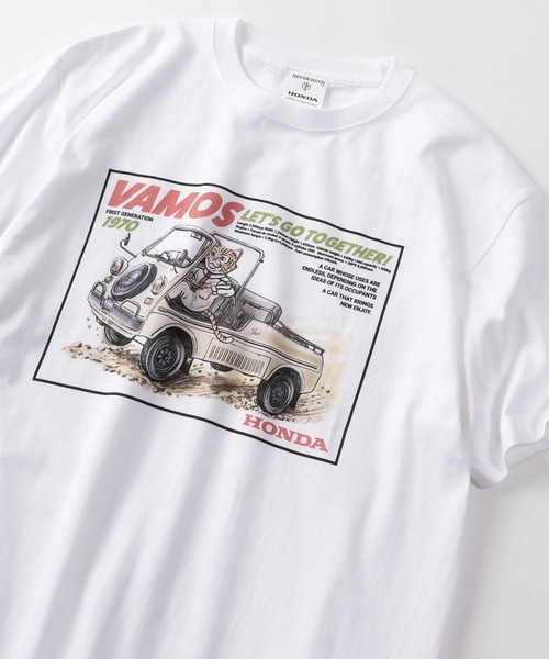 make a ray!(メイク ア レイ!)の「【89】【HONDA/ホンダ】アソートプリント クルーネック 半袖Tシャツ(Tシャツ/カットソー・メンズ・ホワイト系1/ホワイト系2/ホワイト系3/ホワイト系4/ホワイト系5/ホワイト系6/グレー系1/グレー系2/グレー系3/グレー系4/グレー系5/グレー系6・M/L/XL)」の1枚目の写真