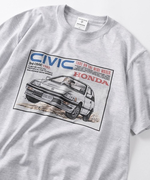 make a ray!(メイク ア レイ!)の「【89】【HONDA/ホンダ】アソートプリント クルーネック 半袖Tシャツ(Tシャツ/カットソー・メンズ・ホワイト系1/ホワイト系2/ホワイト系3/ホワイト系4/ホワイト系5/ホワイト系6/グレー系1/グレー系2/グレー系3/グレー系4/グレー系5/グレー系6・M/L/XL)」の9枚目の写真