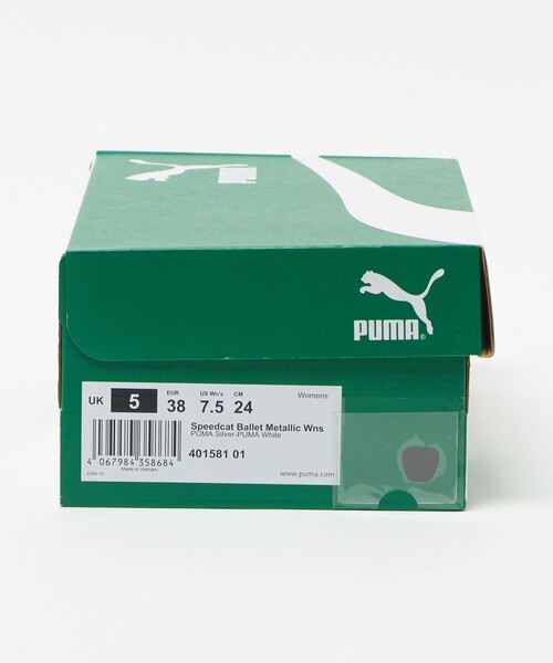 PUMA スピードキャットバレエ(箱付き) PUMA＞ウィメンズ スピードキャット バレエ/シルバーカラー