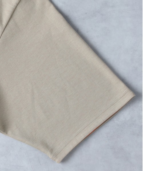 Right-on(ライトオン)の「【PLUS ONE】【接触冷感】ハイゲージダブルフェイス配色半袖Tシャツ(Tシャツ/カットソー・メンズ・ネイビー/ベージュ/ブラウン/ホワイト/ブラック/グレー・L/XL/M)」の14枚目の写真