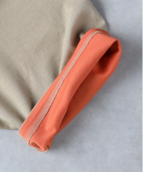 Right-on(ライトオン)の「【PLUS ONE】【接触冷感】ハイゲージダブルフェイス配色半袖Tシャツ(Tシャツ/カットソー・メンズ・ネイビー/ベージュ/ブラウン/ホワイト/ブラック/グレー・L/XL/M)」の16枚目の写真