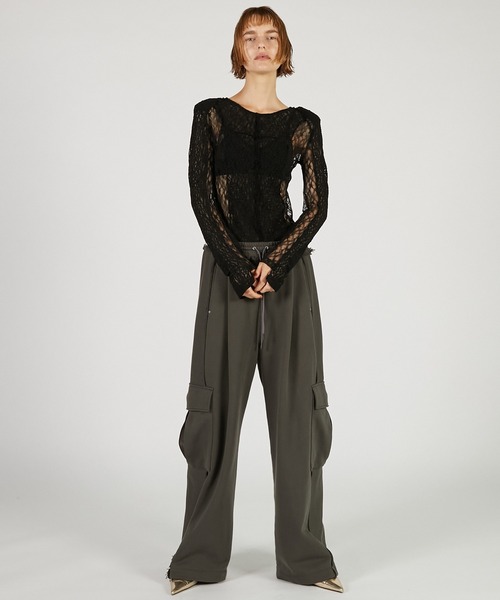 PRANK PROJECT（プランクプロジェクト）の「レーストリミングトップ / Racing Top（その他トップス・レディース・ブラック/アイボリー・FREE）」の8枚目の写真