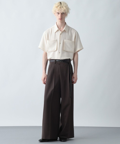 HARE（ハレ）の「プリーツポケットシャツ(HARE)（シャツ/ブラウス・メンズ・ホワイト/グレー/ブラック・SMALL/MEDIUM）」の12枚目の写真