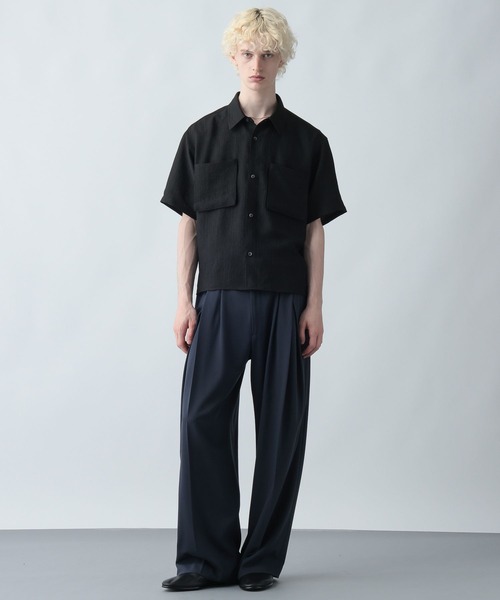 HARE（ハレ）の「プリーツポケットシャツ(HARE)（シャツ/ブラウス・メンズ・ホワイト/グレー/ブラック・SMALL/MEDIUM）」の14枚目の写真