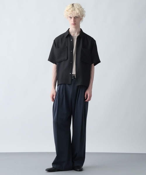 HARE（ハレ）の「プリーツポケットシャツ(HARE)（シャツ/ブラウス・メンズ・ホワイト/グレー/ブラック・SMALL/MEDIUM）」の15枚目の写真