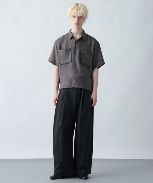 HARE（ハレ）の「プリーツポケットシャツ(HARE)（シャツ/ブラウス・メンズ・ホワイト/グレー/ブラック・SMALL/MEDIUM）」の21枚目の写真