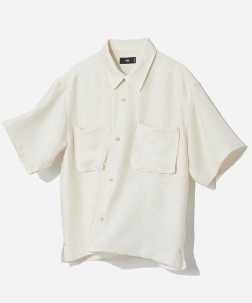 HARE（ハレ）の「プリーツポケットシャツ(HARE)（シャツ/ブラウス・メンズ・ホワイト/グレー/ブラック・SMALL/MEDIUM）」の4枚目の写真