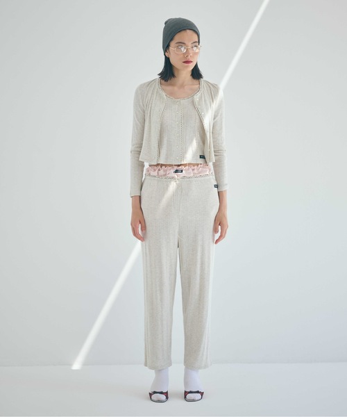 SEA(シー)の「アイレットリブ コージーパンツ(その他パンツ・レディース・グレー/ナチュラル/ブルー/ホワイト・ONE SIZE)」の6枚目の写真