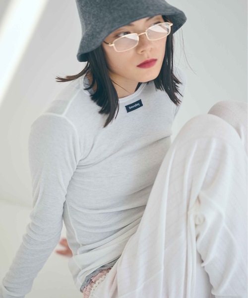 SEA(シー)の「アイレットリブ コージーパンツ(その他パンツ・レディース・グレー/ナチュラル/ブルー/ホワイト・ONE SIZE)」の13枚目の写真