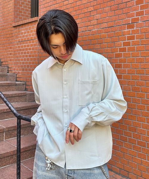 MandO（Auntie Rosa）（エムオー）の「アソートオーバーフランネルシャツ/チェック,ストライプ（シャツ/ブラウス・メンズ・ブラウン/ブラック/ホワイト系その他/ホワイト/ブラック系その他/ホワイト系その他2/ブラック系その他2/ホワイト系その他3/ベージュ/ブルー系その他/ブラウン系その他/ブルー系その他2/アイボリー/グレー系その他/ピンク系その他/ブルー系その他3/グレー/チャコールグレー/ブルー/ホワイト系その他4/ブルー系その他4/イエロー/ピンク・LARGE/MEDIUM）」の12枚目の写真