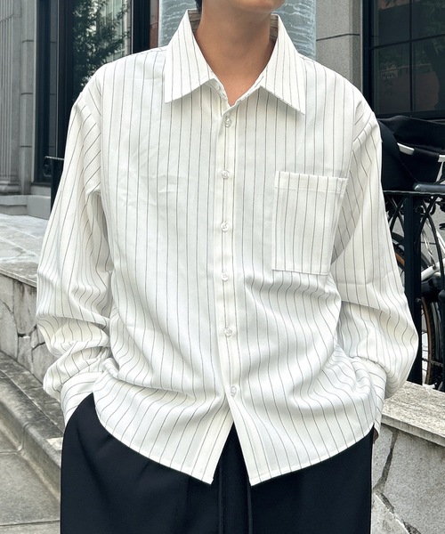 MandO（Auntie Rosa）（エムオー）の「アソートオーバーフランネルシャツ/チェック,ストライプ（シャツ/ブラウス・メンズ・ブラウン/ブラック/ホワイト系その他/ホワイト/ブラック系その他/ホワイト系その他2/ブラック系その他2/ホワイト系その他3/ベージュ/ブルー系その他/ブラウン系その他/ブルー系その他2/アイボリー/グレー系その他/ピンク系その他/ブルー系その他3/グレー/チャコールグレー/ブルー/ホワイト系その他4/ブルー系その他4/イエロー/ピンク・LARGE/MEDIUM）」の4枚目の写真