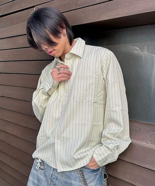 MandO（Auntie Rosa）（エムオー）の「アソートオーバーフランネルシャツ/チェック,ストライプ（シャツ/ブラウス・メンズ・ブラウン/ブラック/ホワイト系その他/ホワイト/ブラック系その他/ホワイト系その他2/ブラック系その他2/ホワイト系その他3/ベージュ/ブルー系その他/ブラウン系その他/ブルー系その他2/アイボリー/グレー系その他/ピンク系その他/ブルー系その他3/グレー/チャコールグレー/ブルー/ホワイト系その他4/ブルー系その他4/イエロー/ピンク・LARGE/MEDIUM）」の2枚目の写真