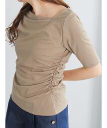 Te chichi | アシメネックハーフスリーブトップス(Tシャツ/カットソー)