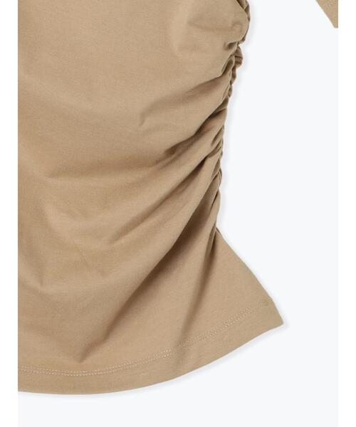 Te chichi（テチチ）の「アシメネックハーフスリーブトップス（Tシャツ/カットソー・レディース・ベージュ/ブラック/グレー・F）」の17枚目の写真