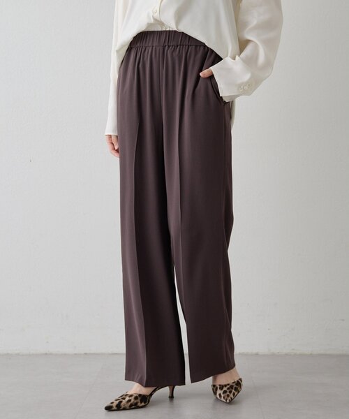 Whim Gazette（ウィムガゼット）の「バックサテンジョーゼットパンツ（その他パンツ・レディース・ベージュ/ブラウン・FREE）」の10枚目の写真