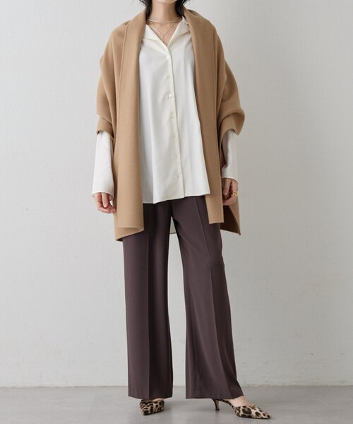 Whim Gazette（ウィムガゼット）の「バックサテンジョーゼットパンツ（その他パンツ・レディース・ベージュ/ブラウン・FREE）」の15枚目の写真