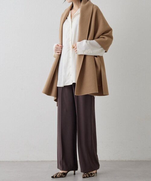 Whim Gazette（ウィムガゼット）の「バックサテンジョーゼットパンツ（その他パンツ・レディース・ベージュ/ブラウン・FREE）」の11枚目の写真