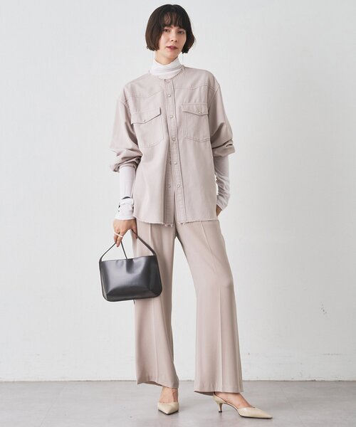 Whim Gazette（ウィムガゼット）の「バックサテンジョーゼットパンツ（その他パンツ・レディース・ベージュ/ブラウン・FREE）」の8枚目の写真