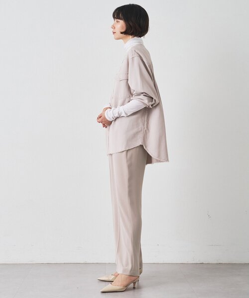 Whim Gazette（ウィムガゼット）の「バックサテンジョーゼットパンツ（その他パンツ・レディース・ベージュ/ブラウン・FREE）」の4枚目の写真