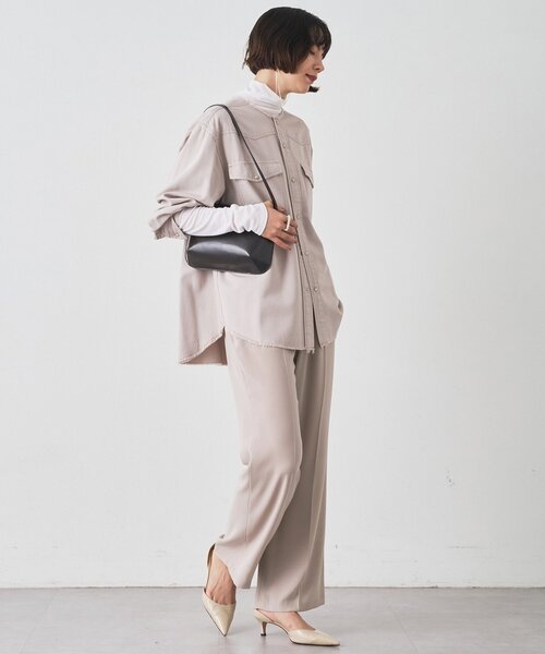 Whim Gazette（ウィムガゼット）の「バックサテンジョーゼットパンツ（その他パンツ・レディース・ベージュ/ブラウン・FREE）」の6枚目の写真