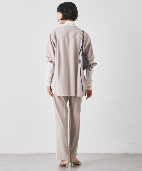 Whim Gazette（ウィムガゼット）の「バックサテンジョーゼットパンツ（その他パンツ・レディース・ベージュ/ブラウン・FREE）」の5枚目の写真